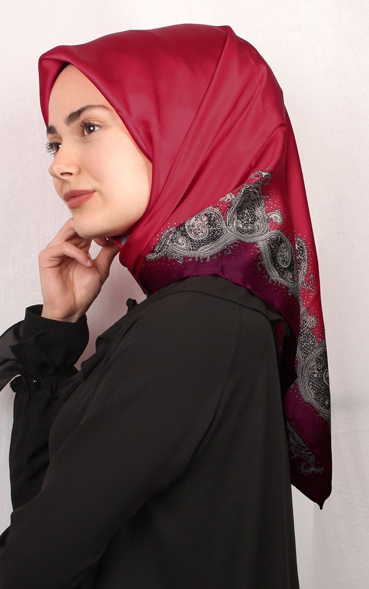 Sura Varaklı İpek Eşarp 4560-27