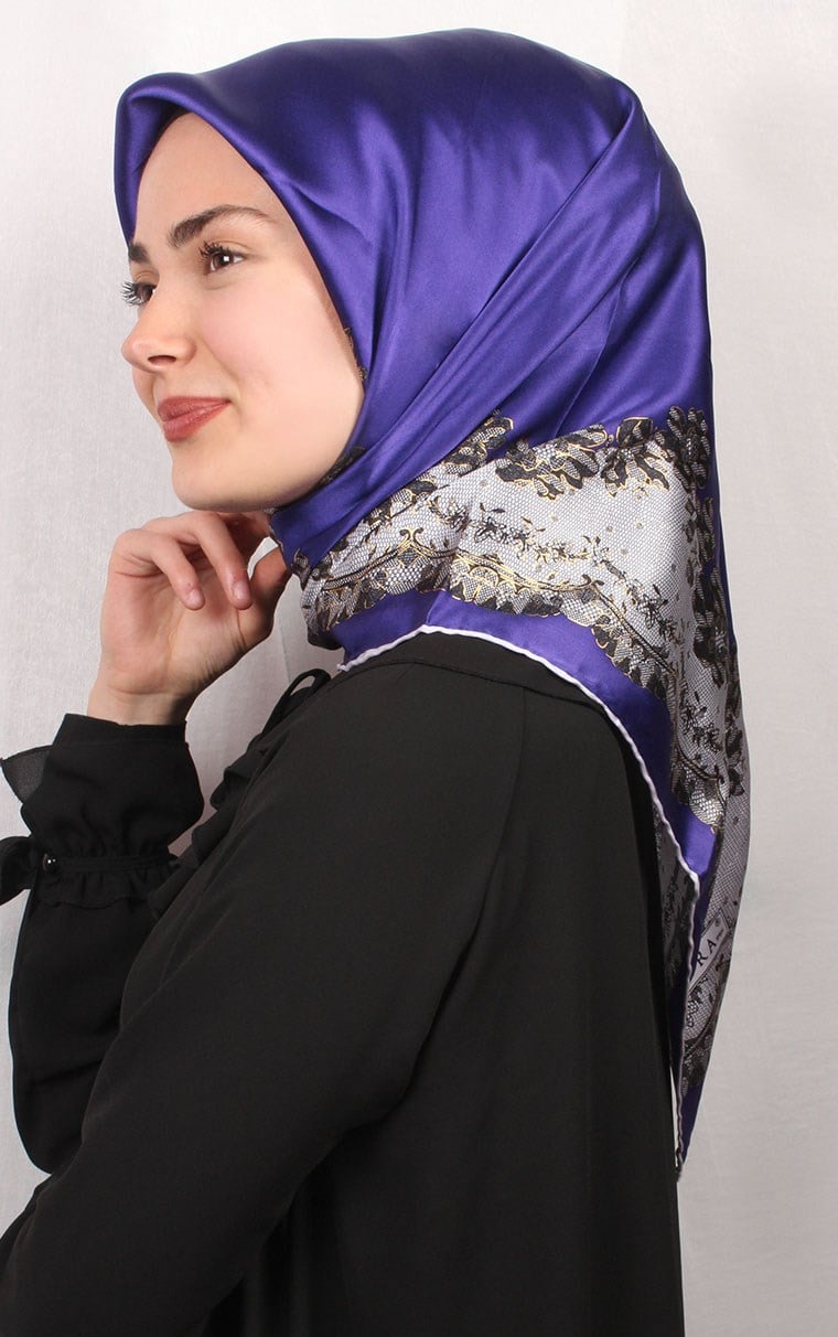Sura Varaklı İpek Eşarp 4560-47