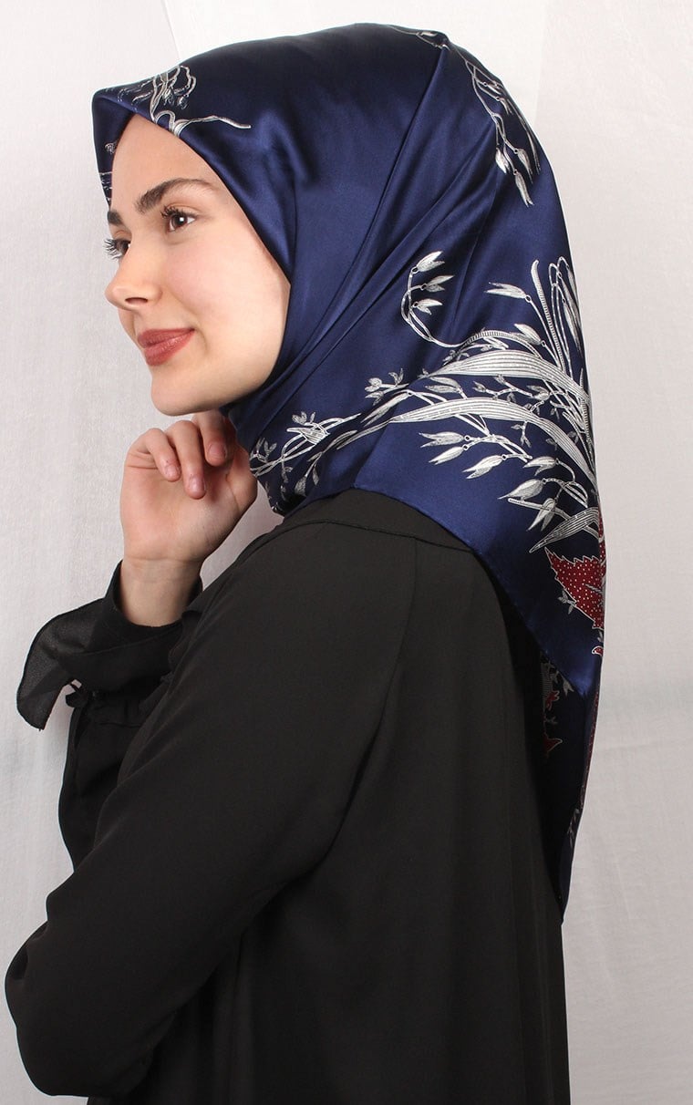 Sura Varaklı İpek Eşarp 4560-49