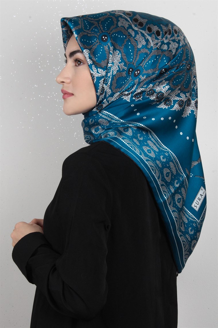 Sura Varaklı İpek Eşarp 4560-63