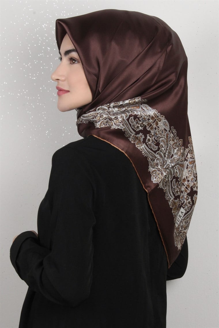 Sura Varaklı İpek Eşarp 4560-72