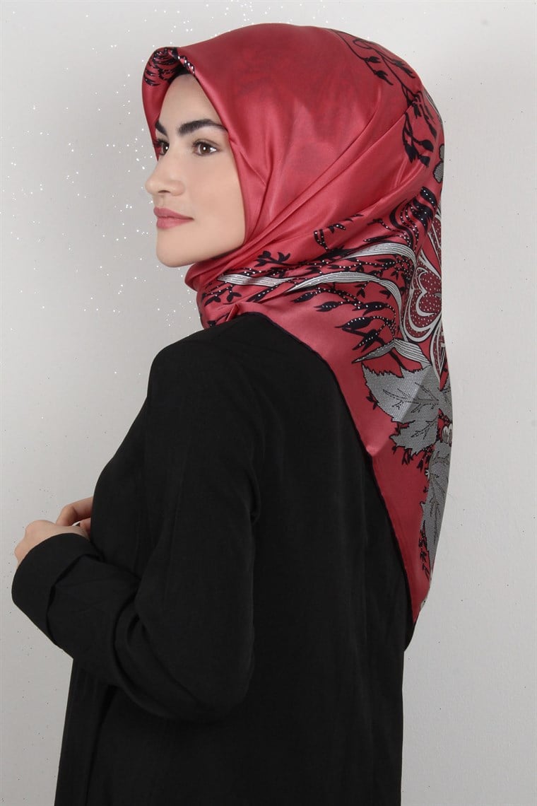 Sura Varaklı İpek Eşarp 4560-82