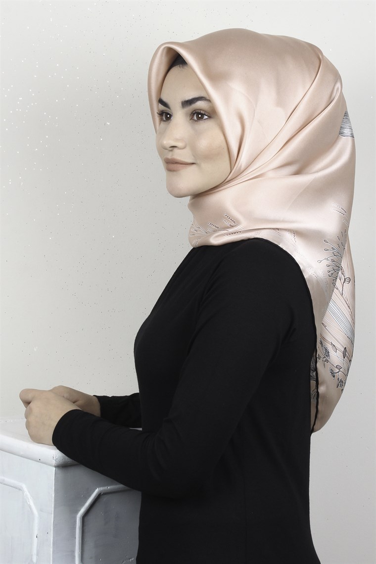 Sura Varaklı İpek Eşarp 4560-87