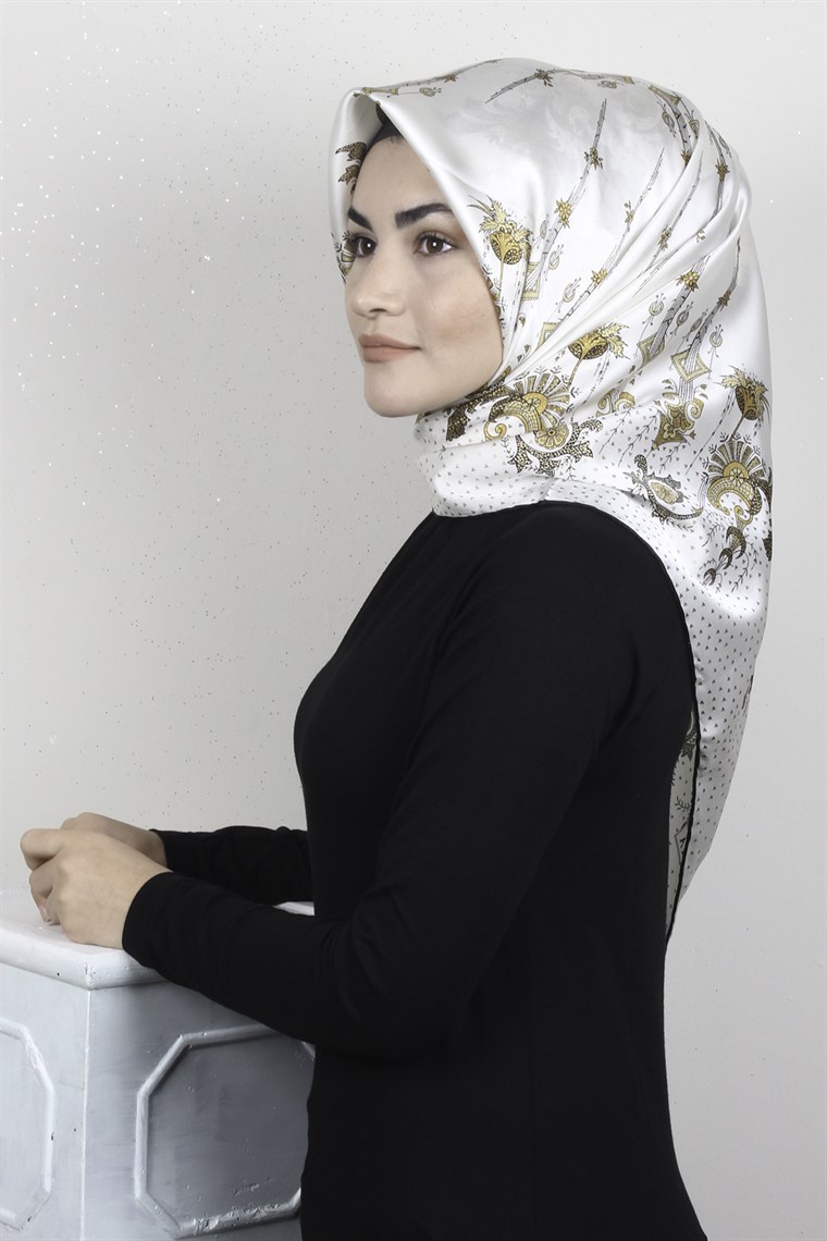 Sura Varaklı İpek Eşarp 4560-88