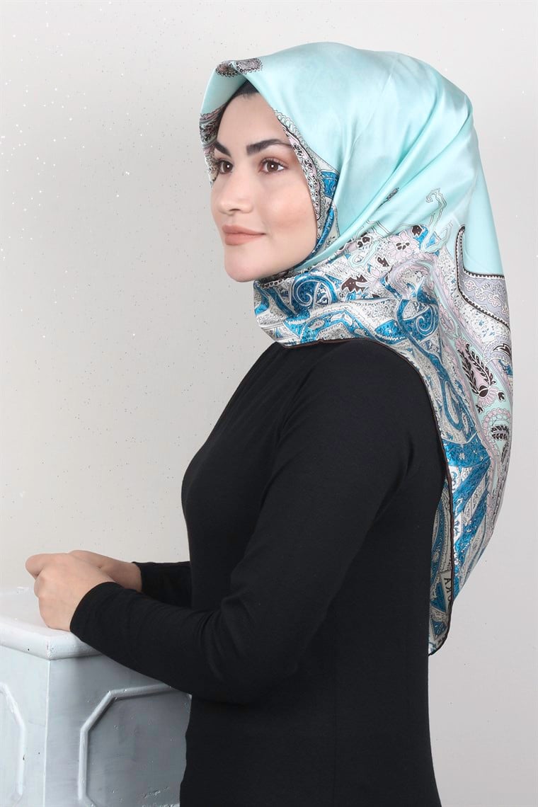 Sura Varaklı İpek Eşarp 4560-92