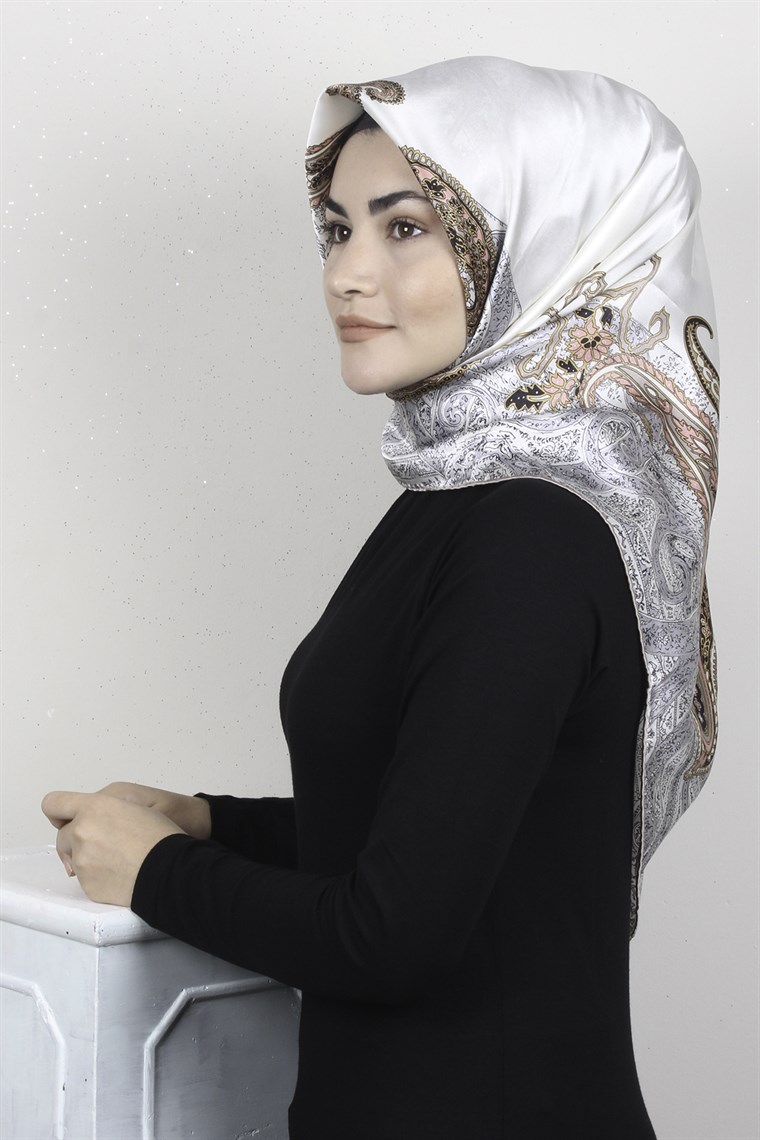 Sura Varaklı İpek Eşarp 4560-93