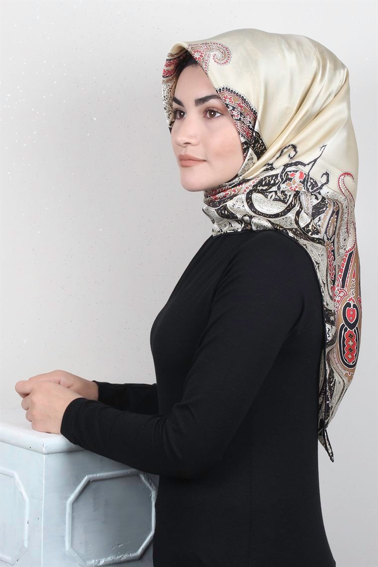 Sura Varaklı İpek Eşarp 4560-94