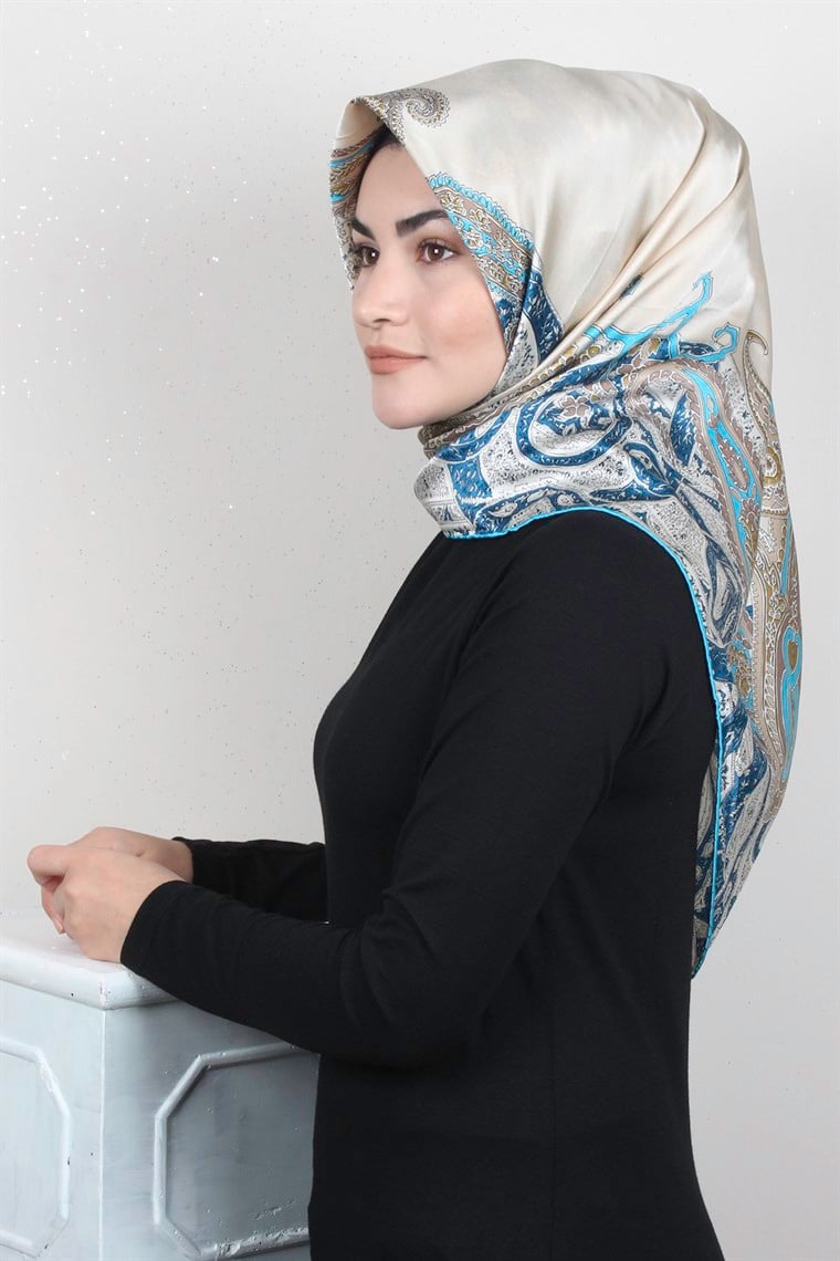 Sura Varaklı İpek Eşarp 4560-95
