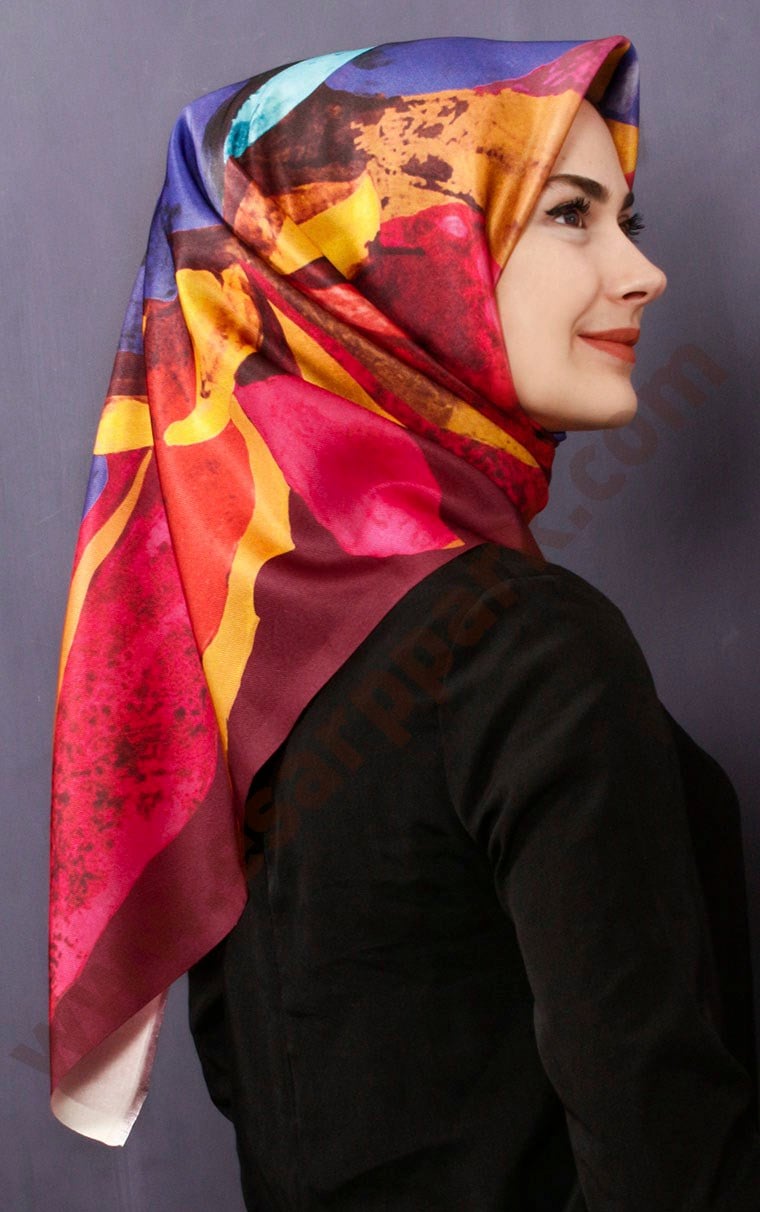 Tafta Dijital Eşarp 1333-4