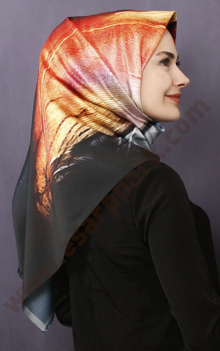 Tafta Dijital Eşarp 1334-4