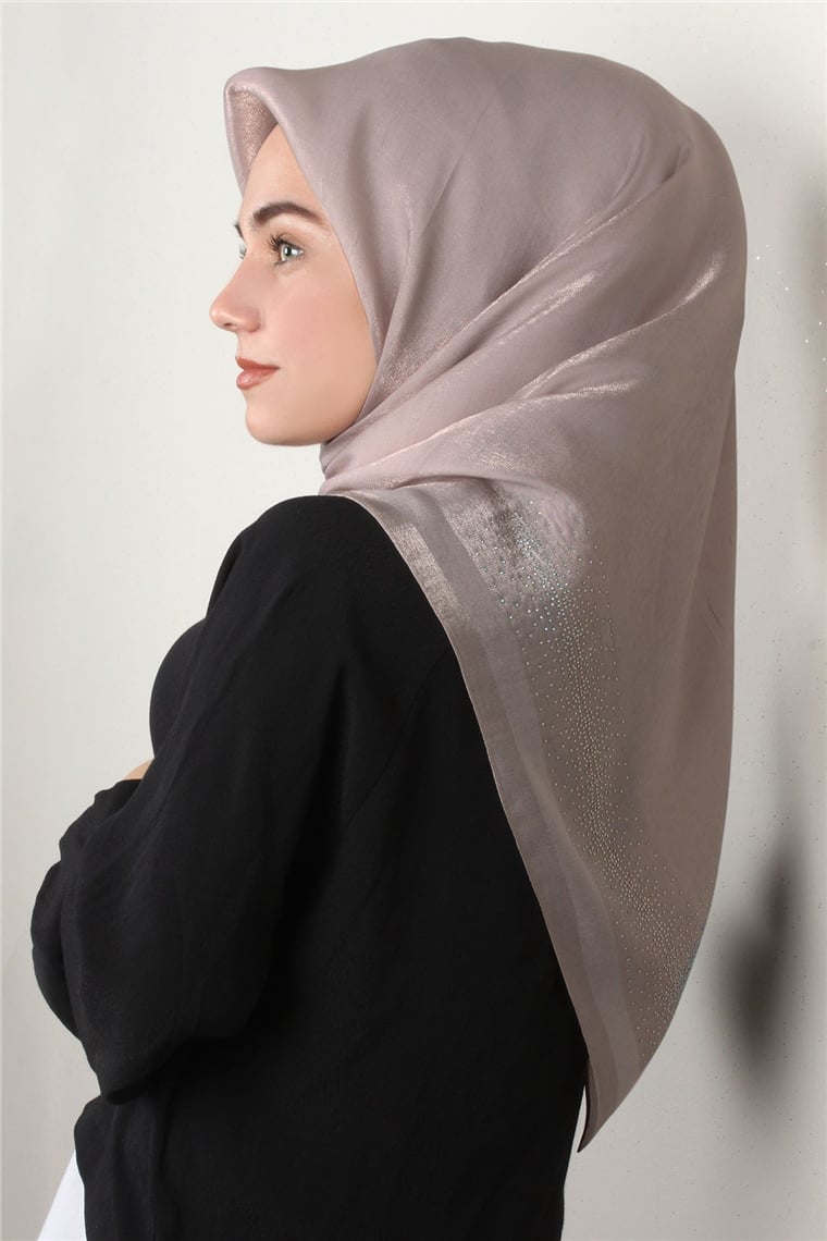 Taşlı Exclusive Eşarp 6000-2 Pudra