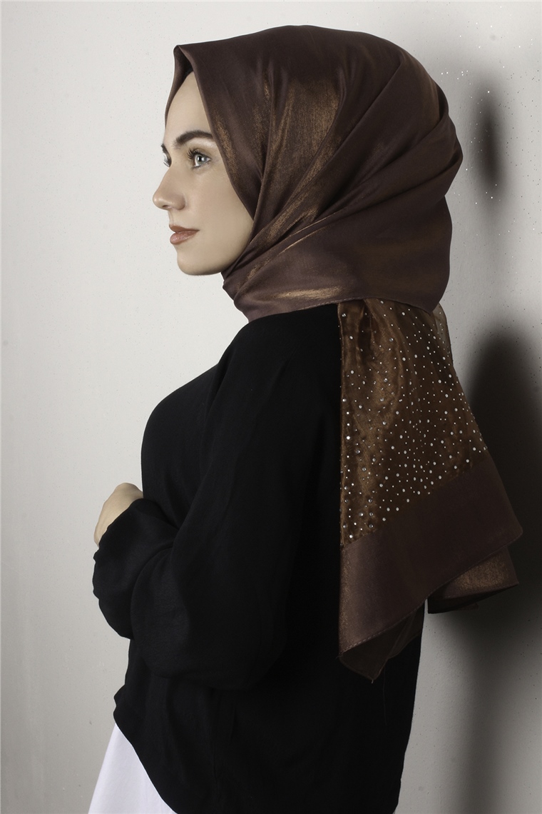 Taşlı Exclusive Şal 1606-10 Camel