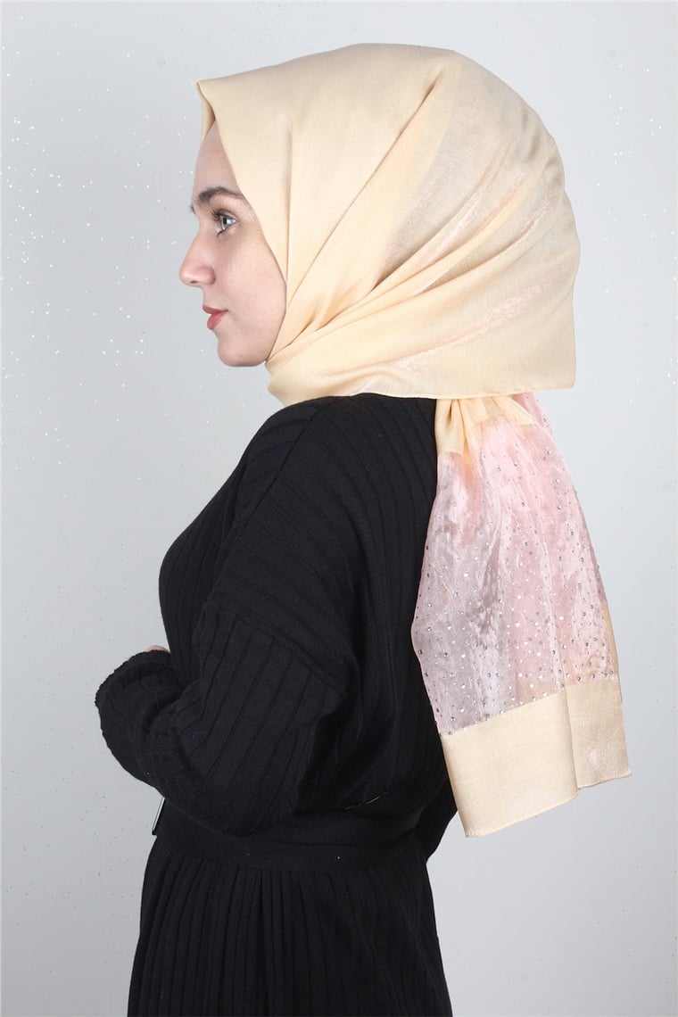 Taşlı Exclusive Şal 1606-18 Somon