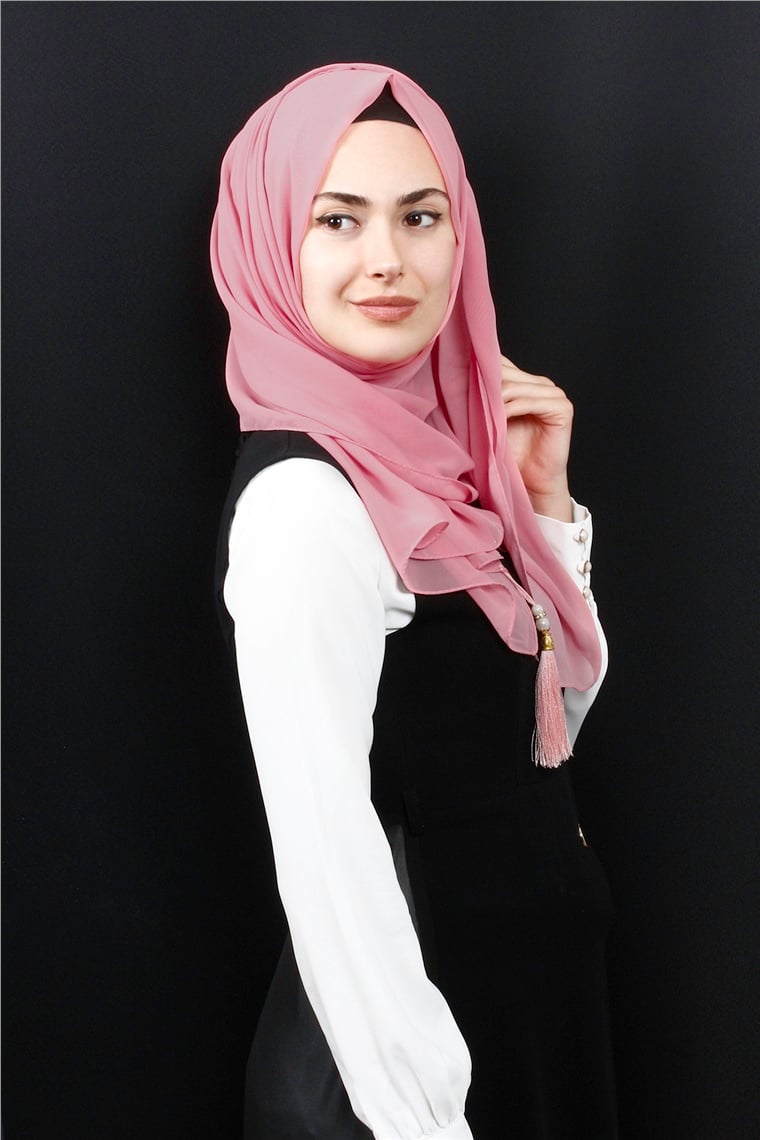 Tesettür Püsküllü Şal 1241-21