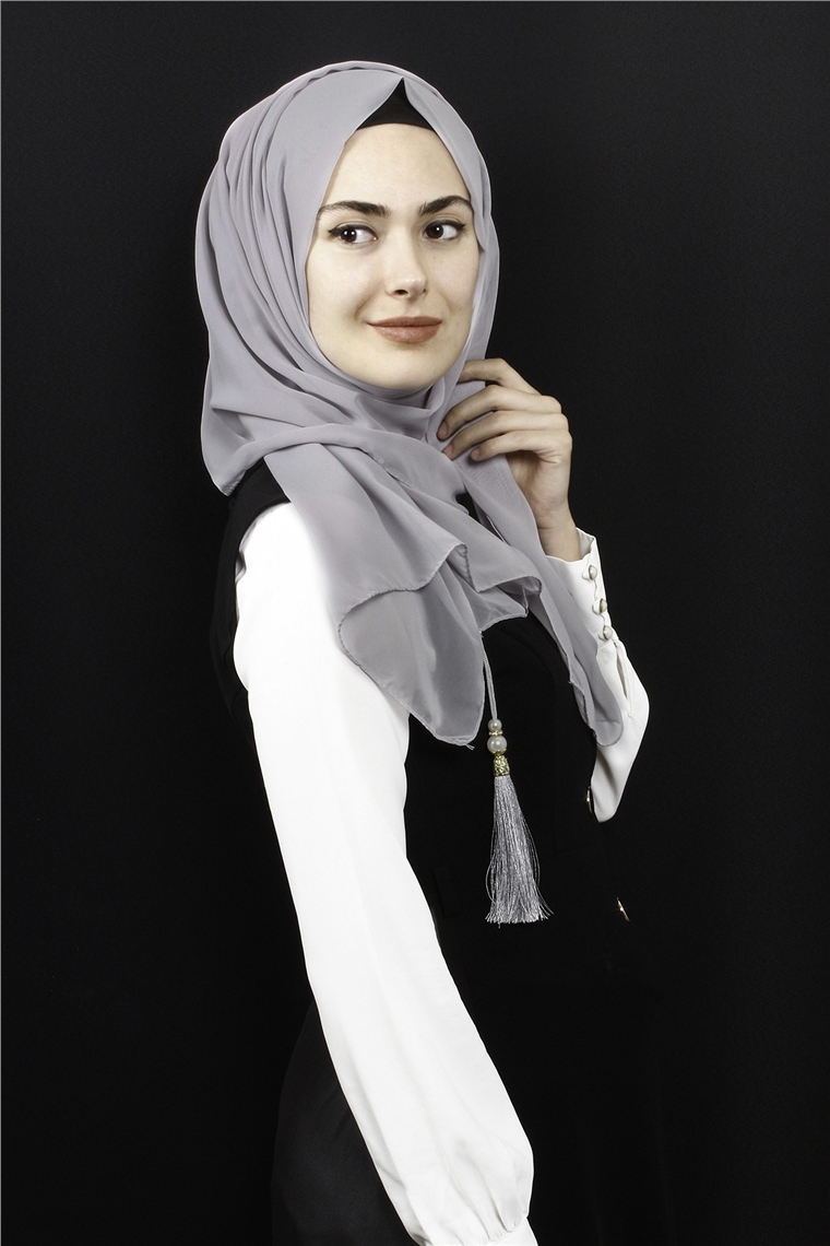 Tesettür Püsküllü Şal 1241-29