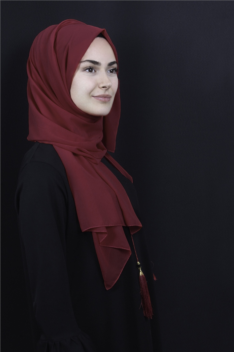 Tesettür Püsküllü Şal 1241-34