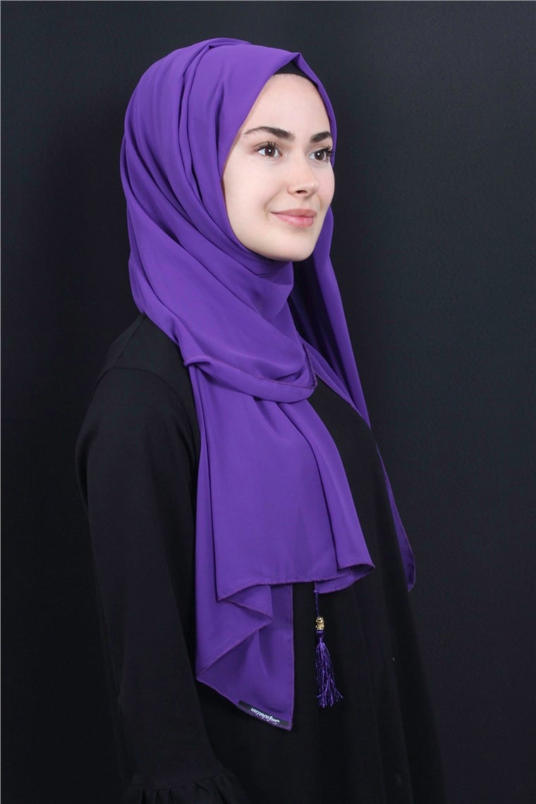 Tesettür Püsküllü Şal 1241-36