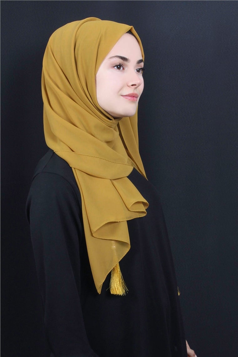 Tesettür Püsküllü Şal 1241-37