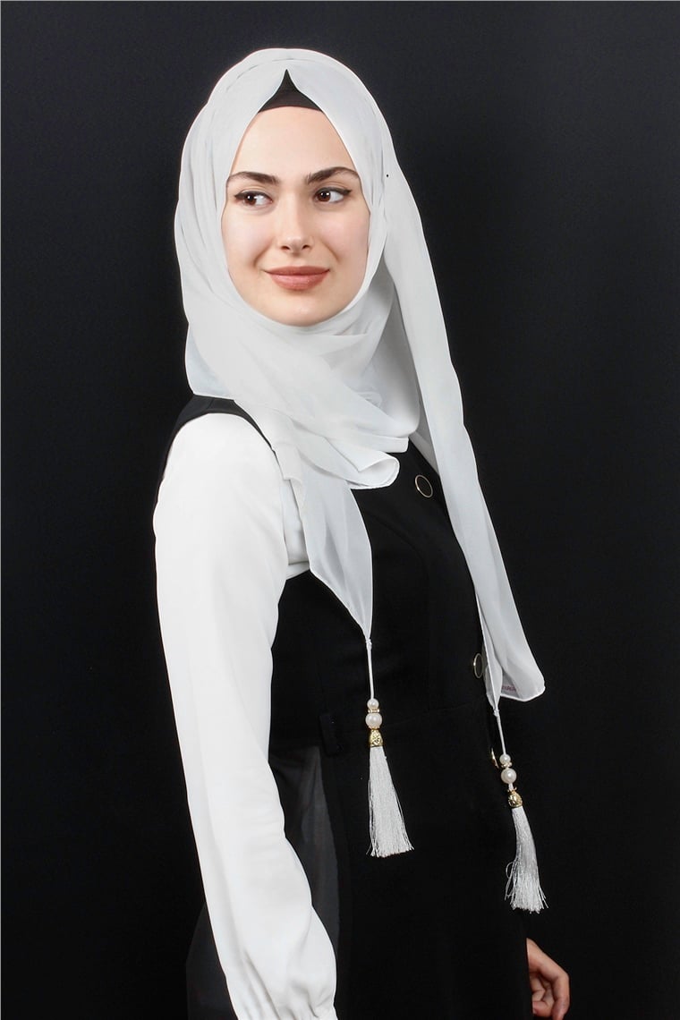 Tesettür Püsküllü Şal 1241-41