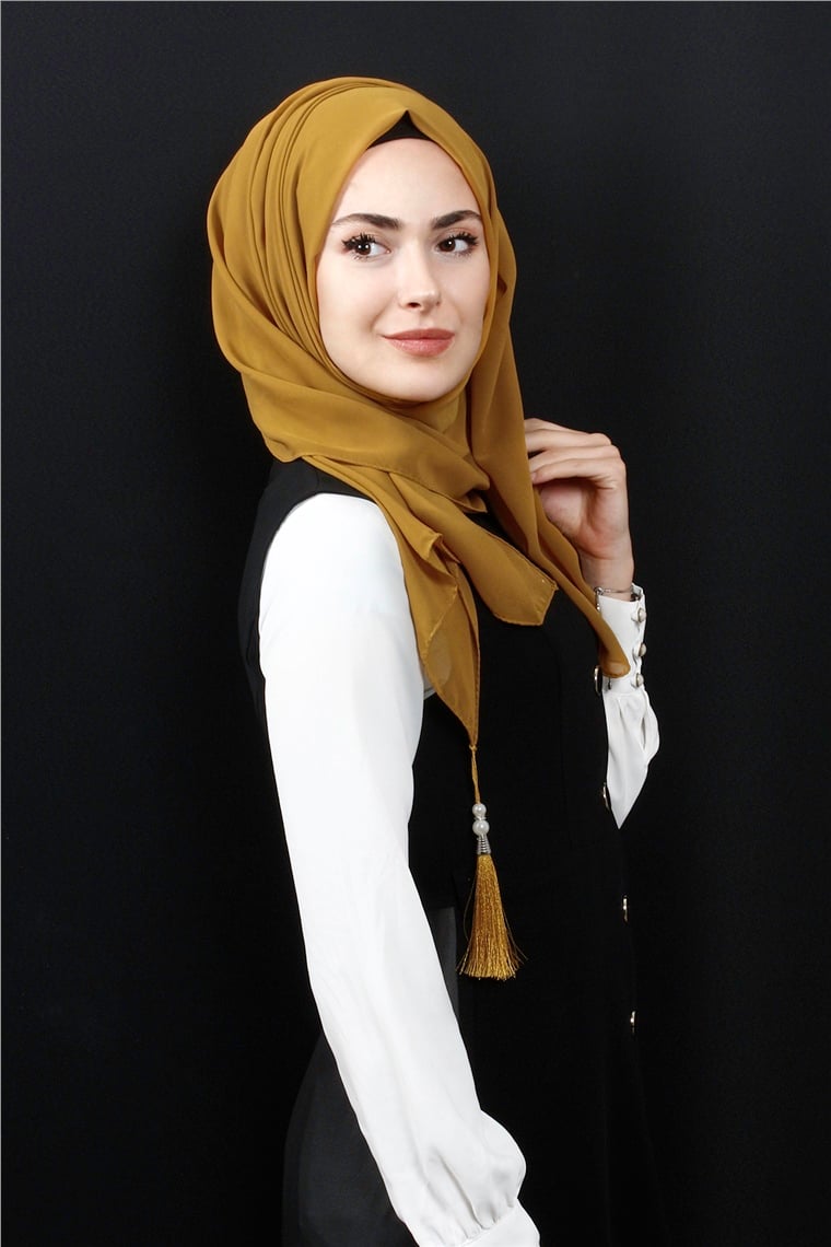 Tesettür Püsküllü Şal 1241-48