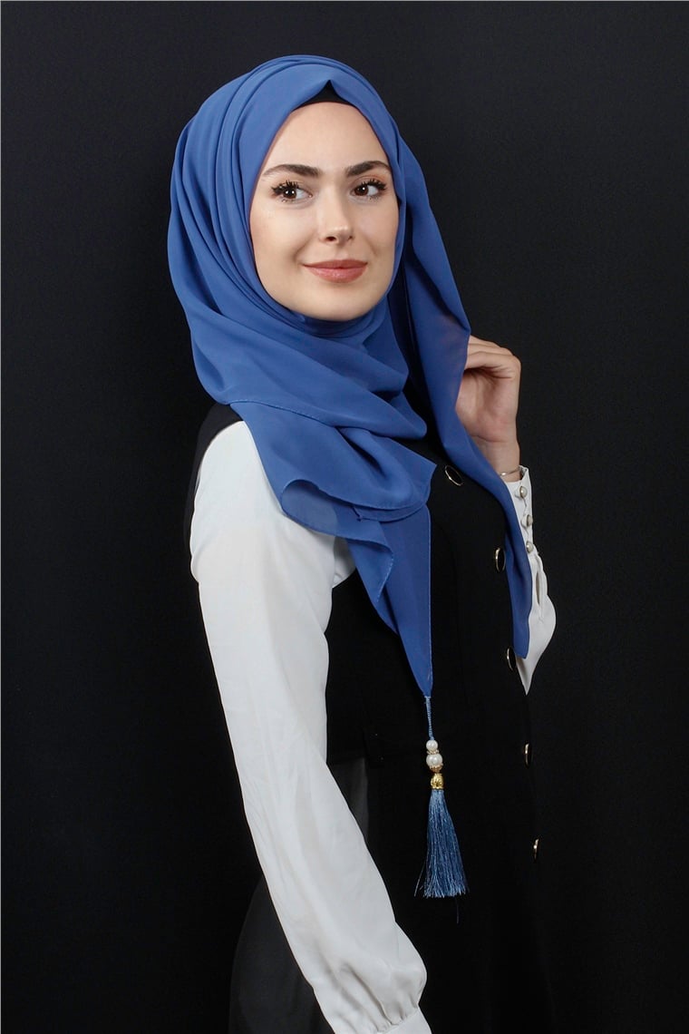 Tesettür Püsküllü Şal 1241-5