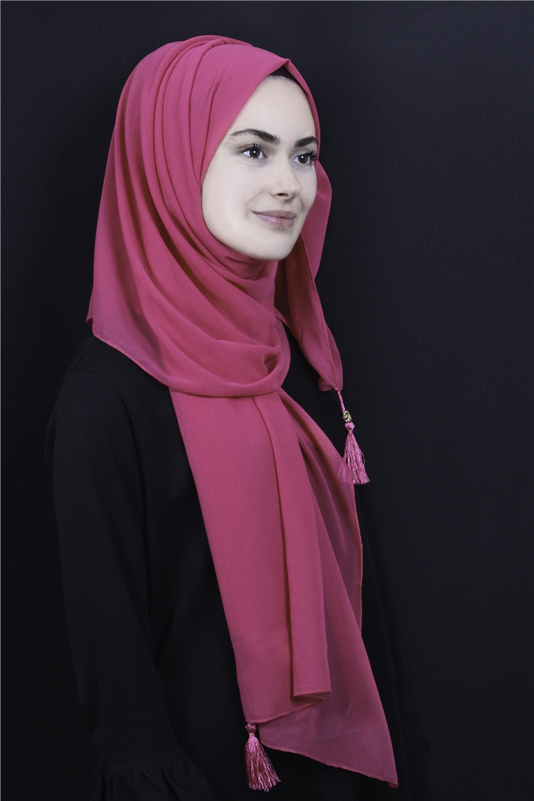 Tesettür Püsküllü Şal 1241-54