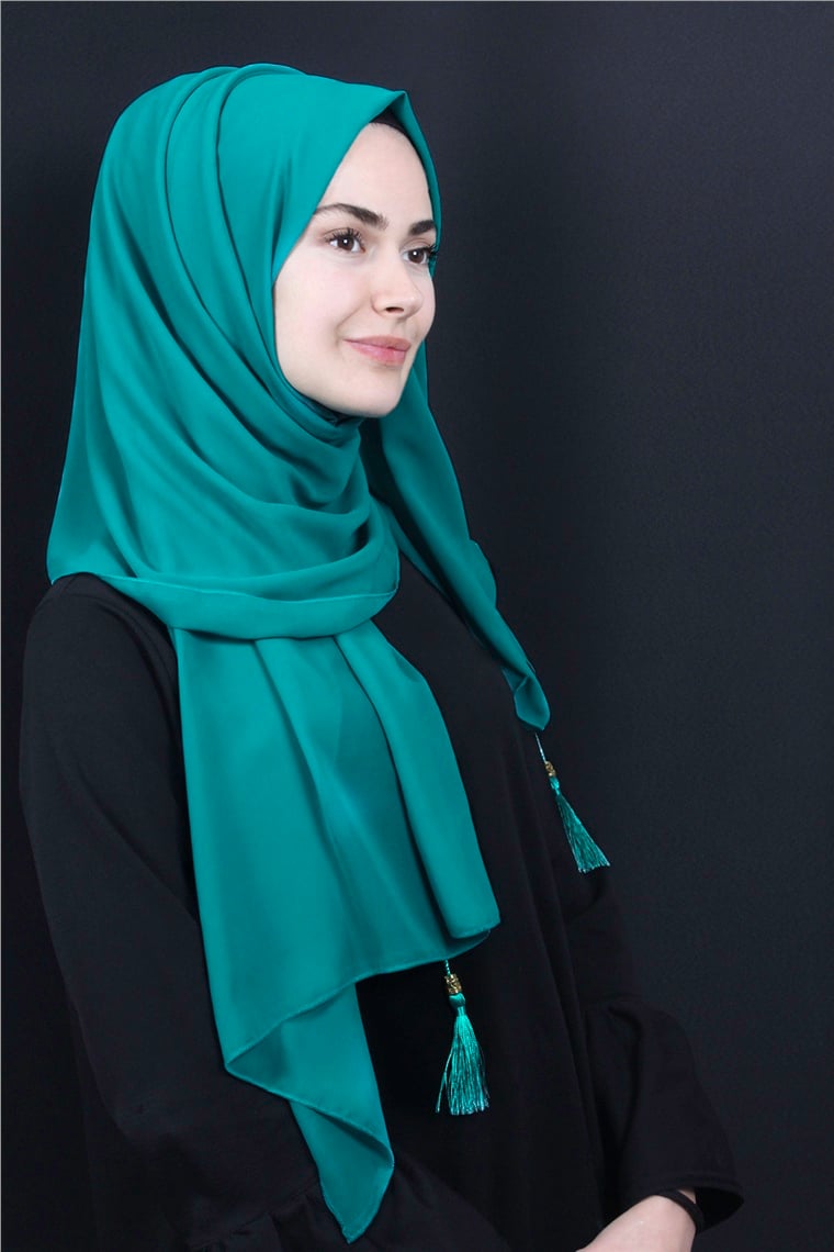 Tesettür Püsküllü Şal 1241-9
