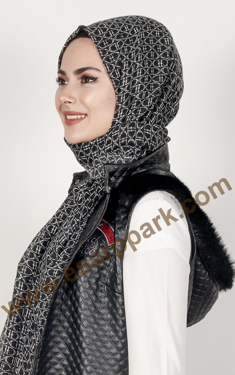 U.s Polo Assn Fileli Desenli Şal 146-11