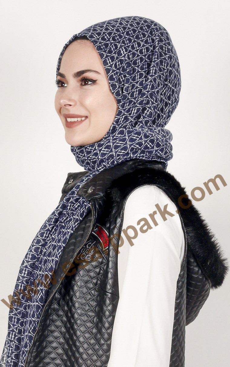 U.s Polo Assn Fileli Desenli Şal 146-6