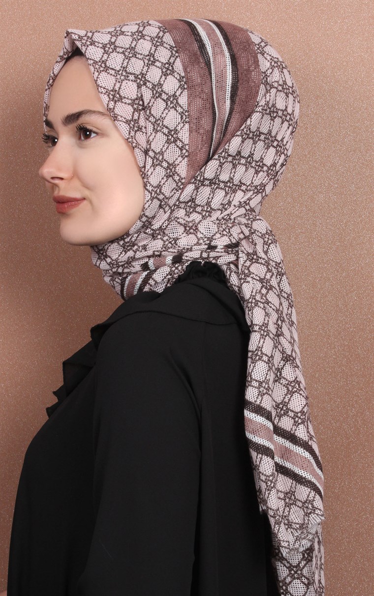 U.s Polo Assn Fileli Desenli Şal 146-8