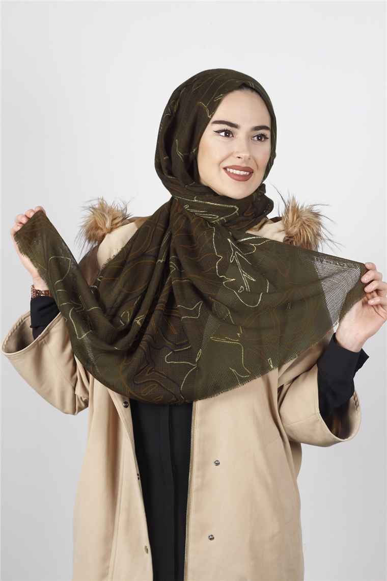 U.s Polo Assn Fileli Desenli Şal 150-21