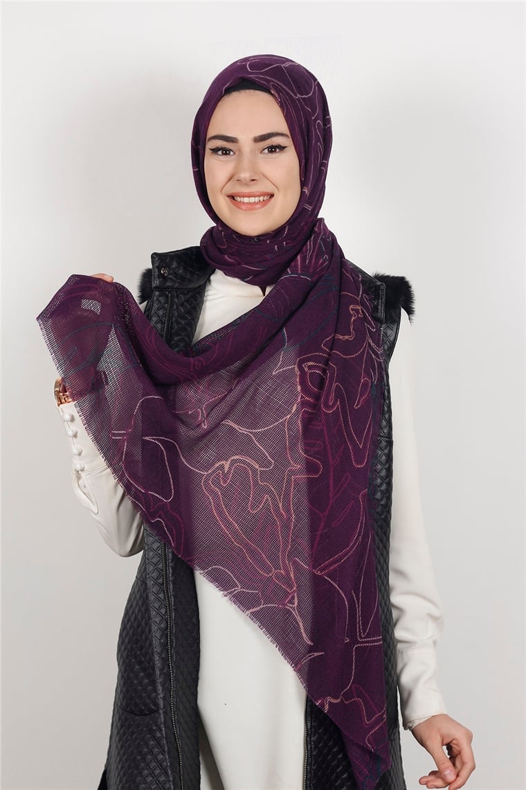 U.s Polo Assn Fileli Desenli Şal 150-8