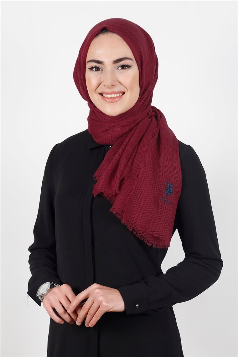 U.s Polo Assn Fileli Düz Şal 5003-3