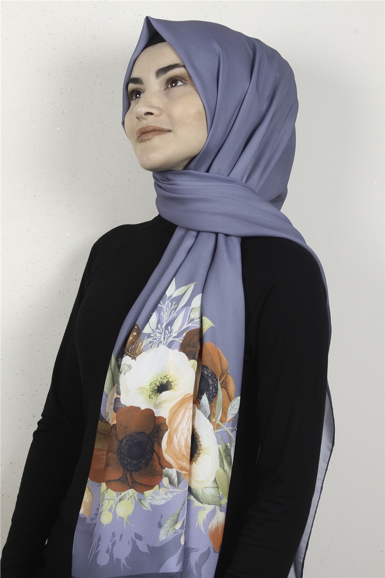 Violet Şal 2731-1 İndigo