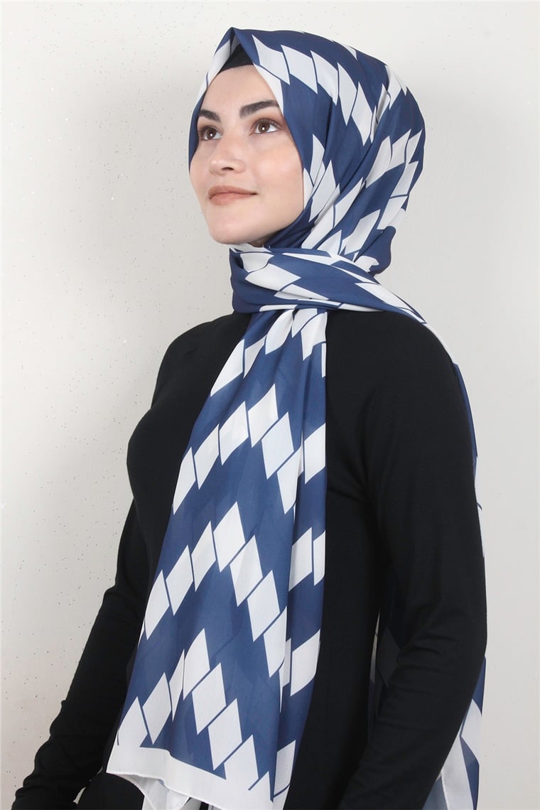 Violet Şal 2739-5 Lacivert