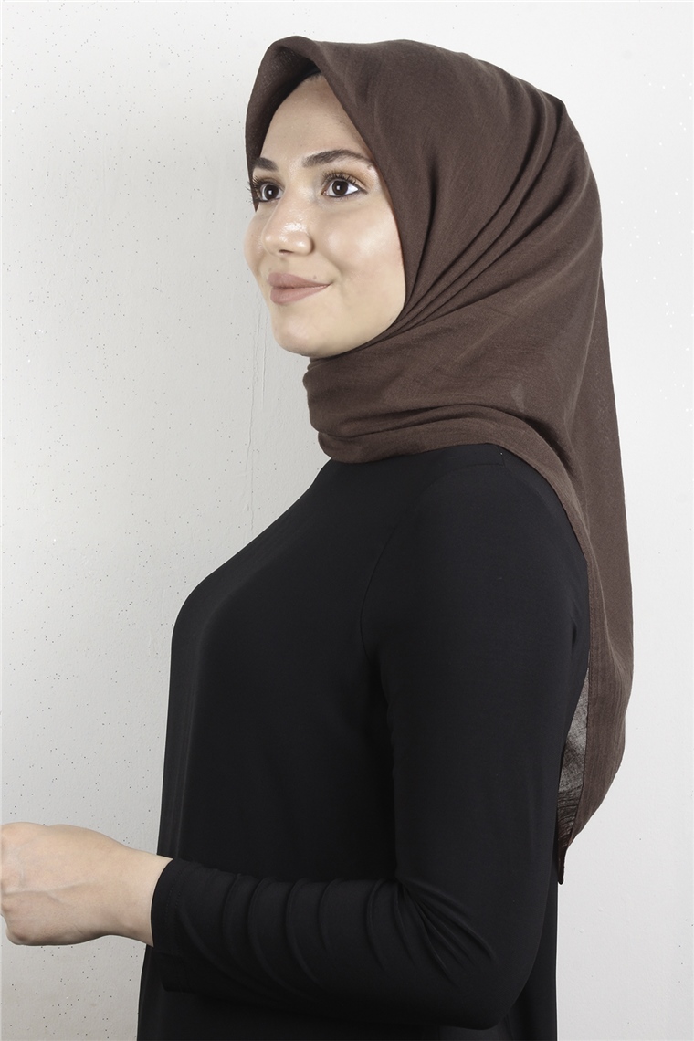Yonca Pamuk Caz Eşarp 4652-2 Kakao