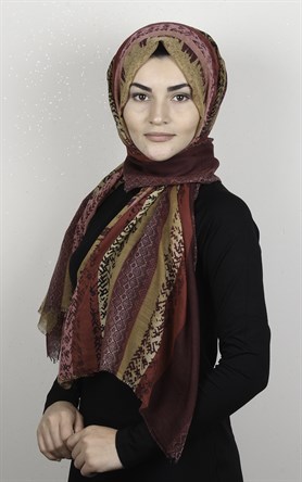 Pamuklu Desenli Şal 5769-4