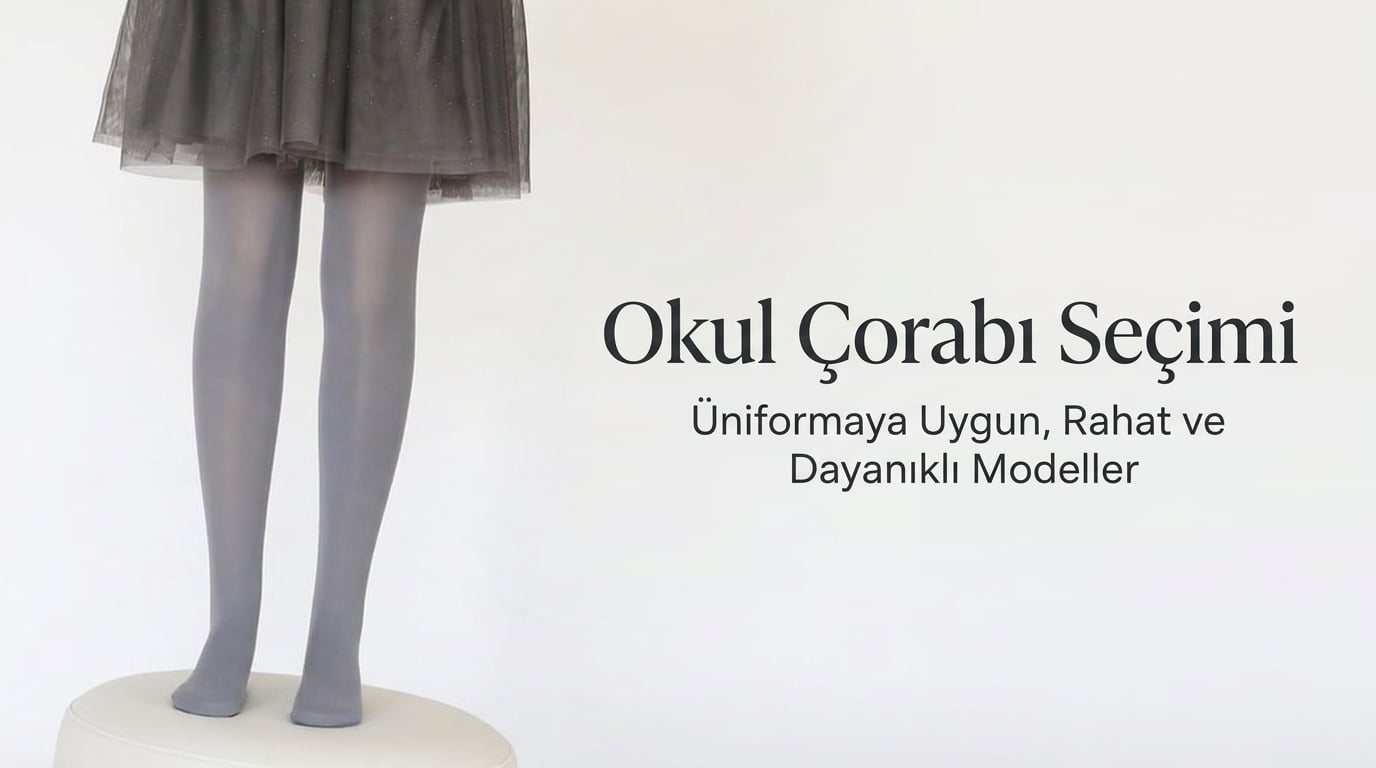 Okul çorabı seçimi - Üniformaya uygun gri külotlu çorap