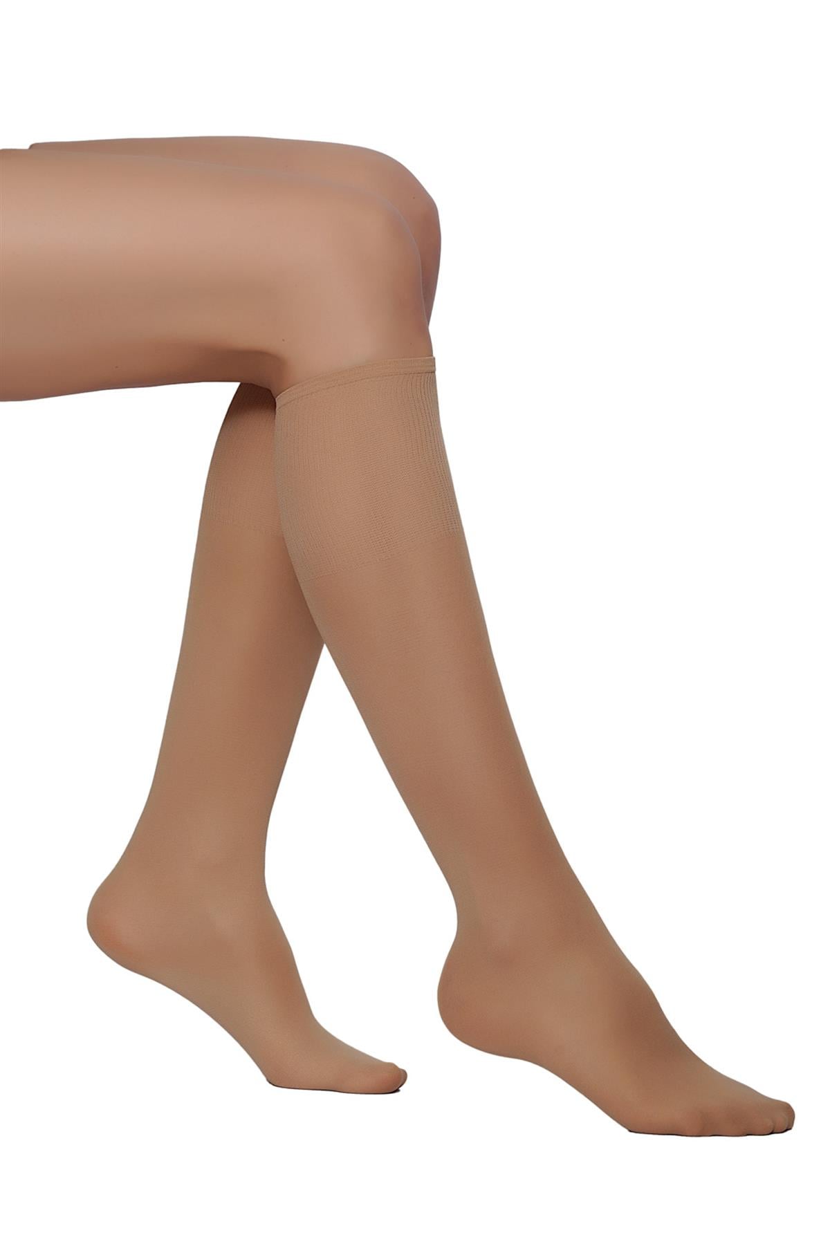 Comfort Lastiği Sıkmayan Dizaltı Çorap TEN