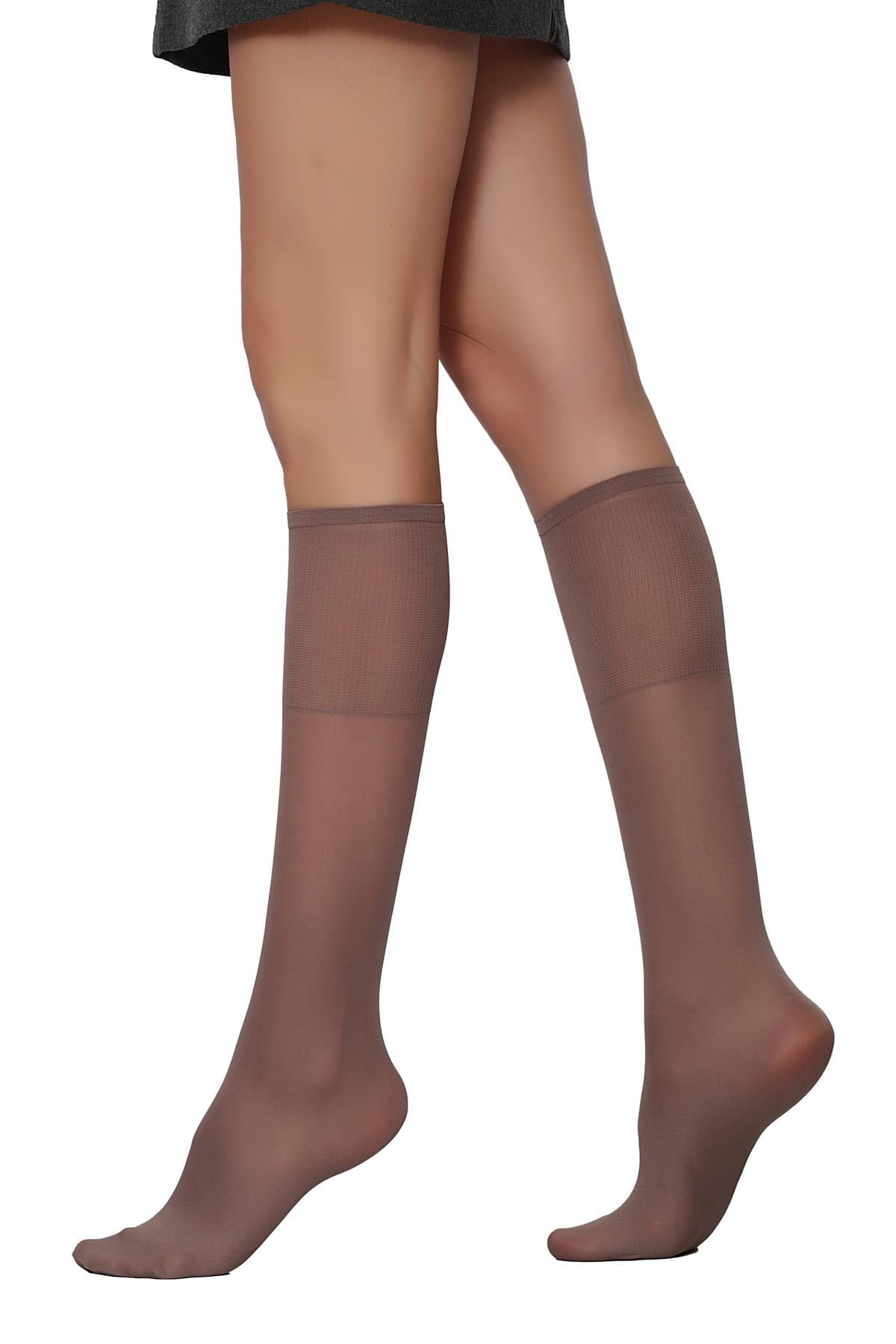 Comfort Lastiği Sıkmayan Dizaltı Çorap VİZON