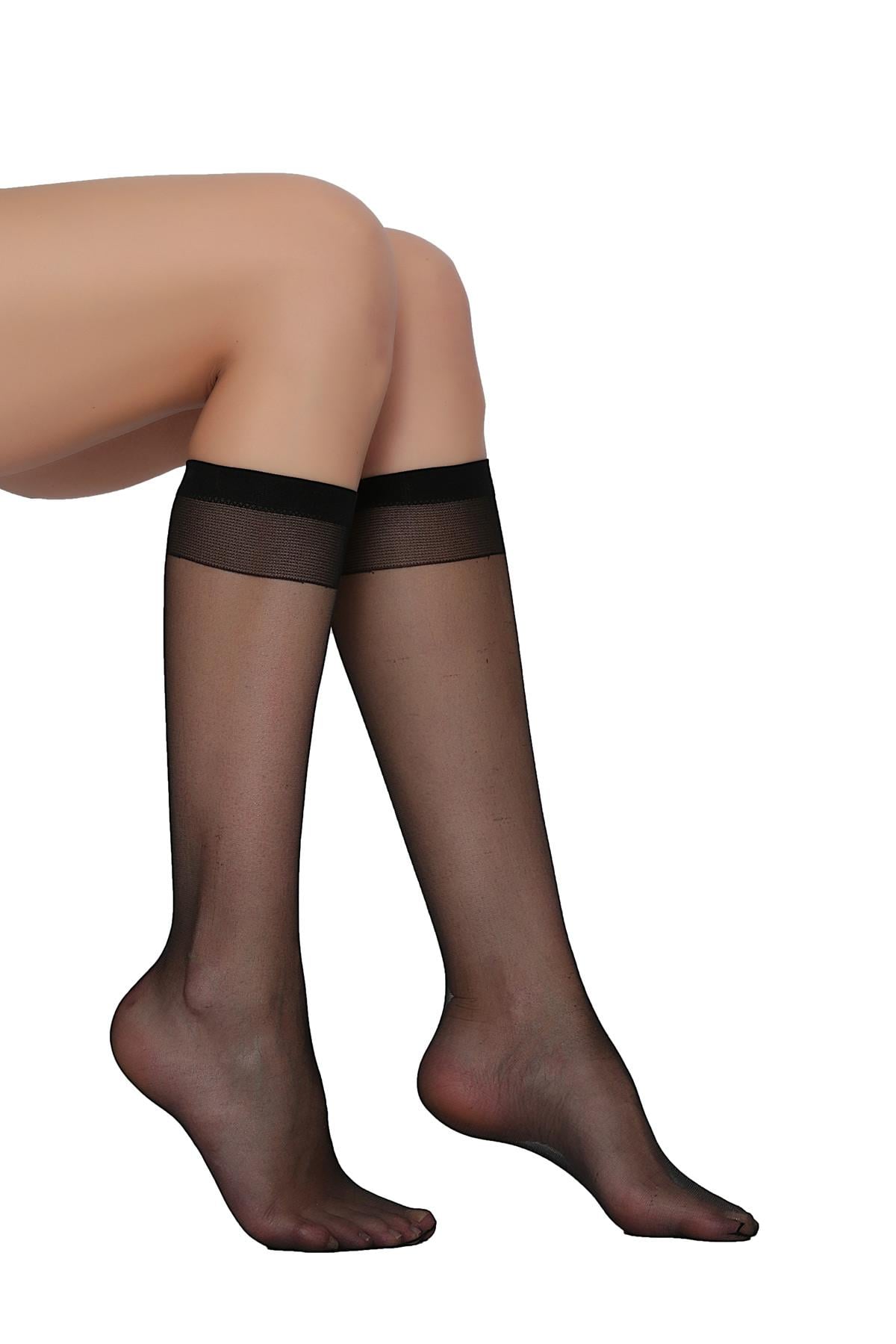 Lady Fity 15 Burun İzsiz Dizaltı Çorap SİYAH