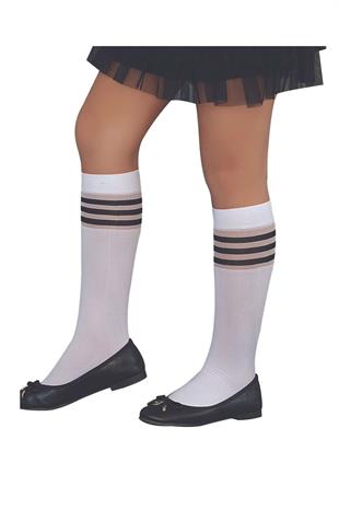 ADİN ÇOCUK DİZALTI ÇORAP BEYAZ