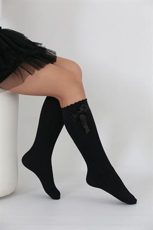 ASLI ÇOCUK DİZALTI ÇORAP SİYAH