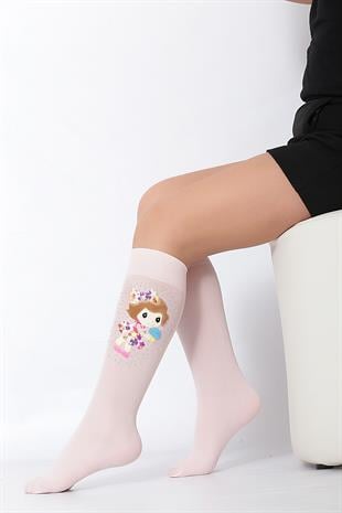 Ayben Aks. Mikro Çocuk Dizaltı Çorap PEMBE