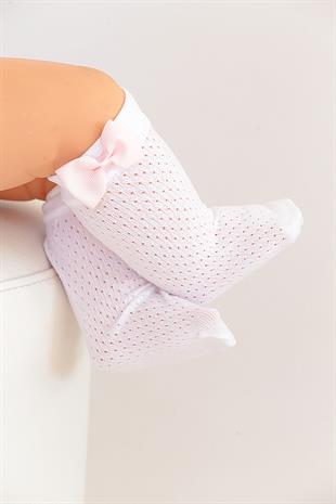 Bebek Romina File  Aks. Dizaltı Çorap BEYAZ