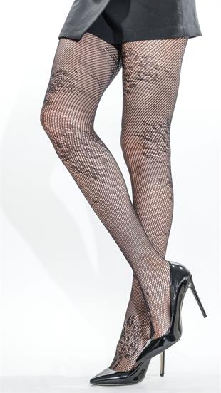 BUKET DANTEL KADIN KÜLOTLU ÇORAP SİYAH