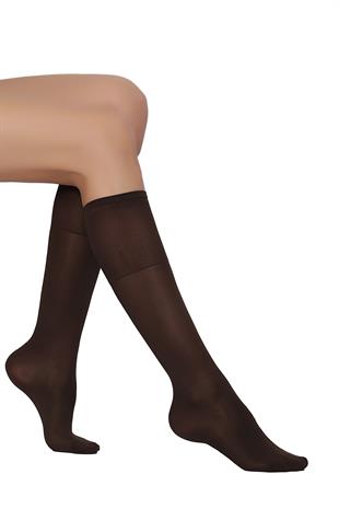 Comfort Lastiği Sıkmayan Dizaltı Çorap KAHVE