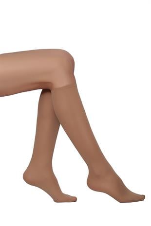 Comfort Lastiği Sıkmayan Dizaltı Çorap BRONZ