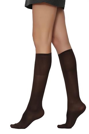 Comfort Lastiği Sıkmayan Dizaltı Çorap KAHVE
