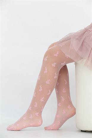 Damla Çocuk Külotlu Çorap PEMBE